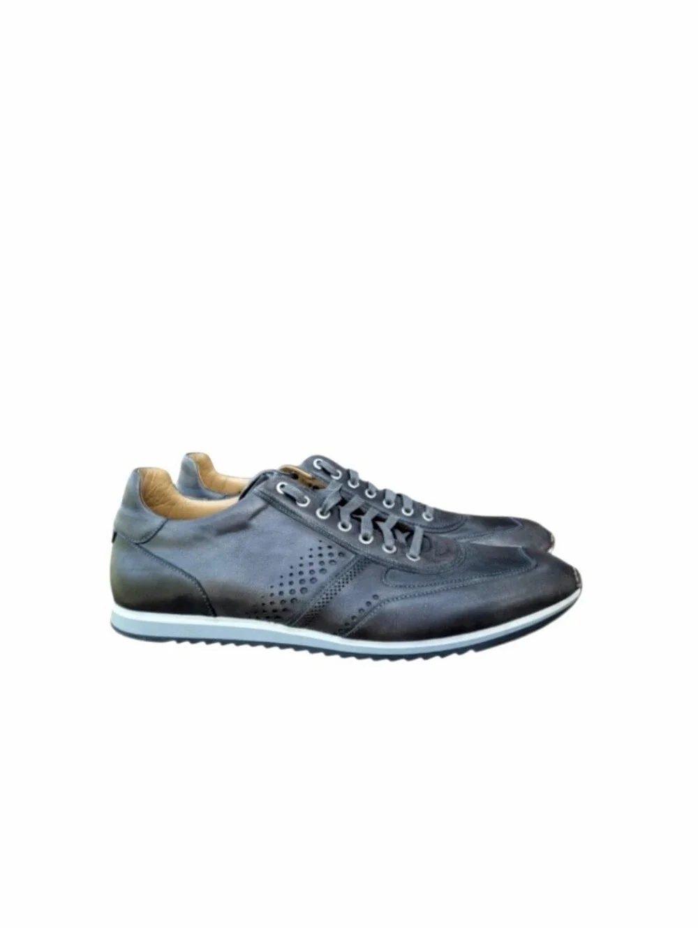 Magnanni Ibiza Cristian Christian Gray Leather Casual Athletic Trainer Men 13